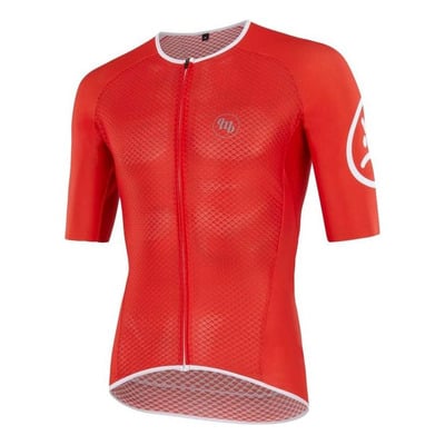 Maillot route MB Wear Ultralight Smile rouge unisexe