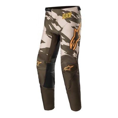 Pantalon cross Alpinestars Racer Tactical military beige/kaki/camouflage/mandarine