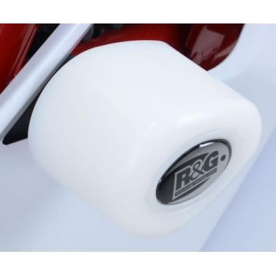 Tampons de protection R&G Racing Aero Blanc Yamaha YZF-R6 06-16 axe du bras oscillant