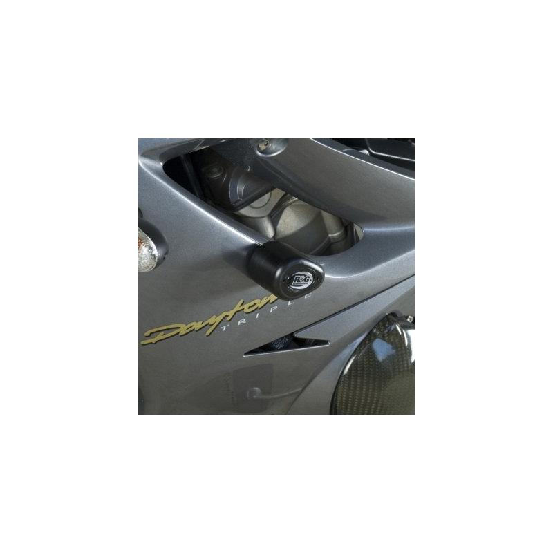Tampons de protection R&G Racing Aero noir Triumph Daytona 675 06-12