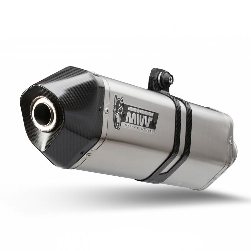 Silencieux MIVV Speed Edge inox / casquette carbone Triumph Tiger 1200