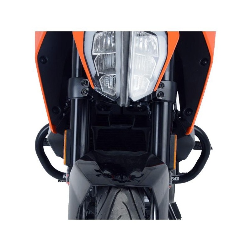 Barres de protection latérales R&G Racing oranges KTM Duke 125 17-20