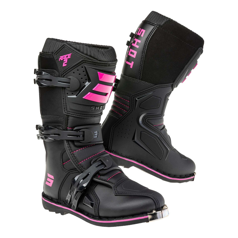 Bottes cross enfant Shot Race 2 Kid noir/rose