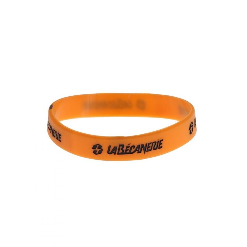 Bracelet silicone La Bécanerie orange/noir