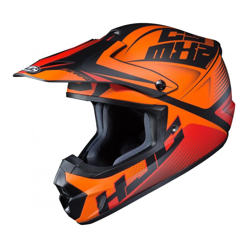 Casque cross HJC CS-MX II Ellusion MC5SF orange/rouge/noir mat- XS