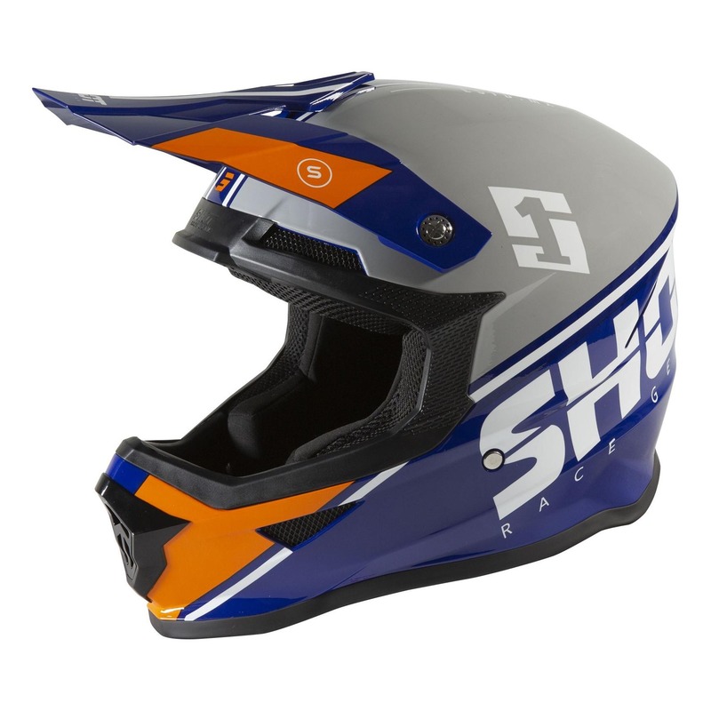 Casque cross Shot Furious Spirit brillant navy- XS