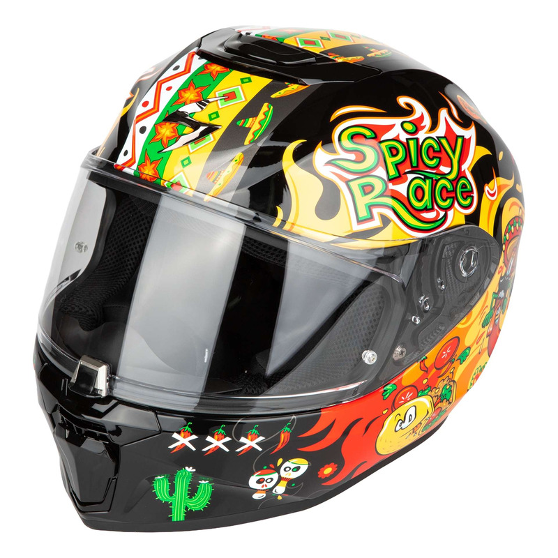 Casque intégral enfant Scorpion Exo-JNR Air Yucatan noir/jaune/rouge