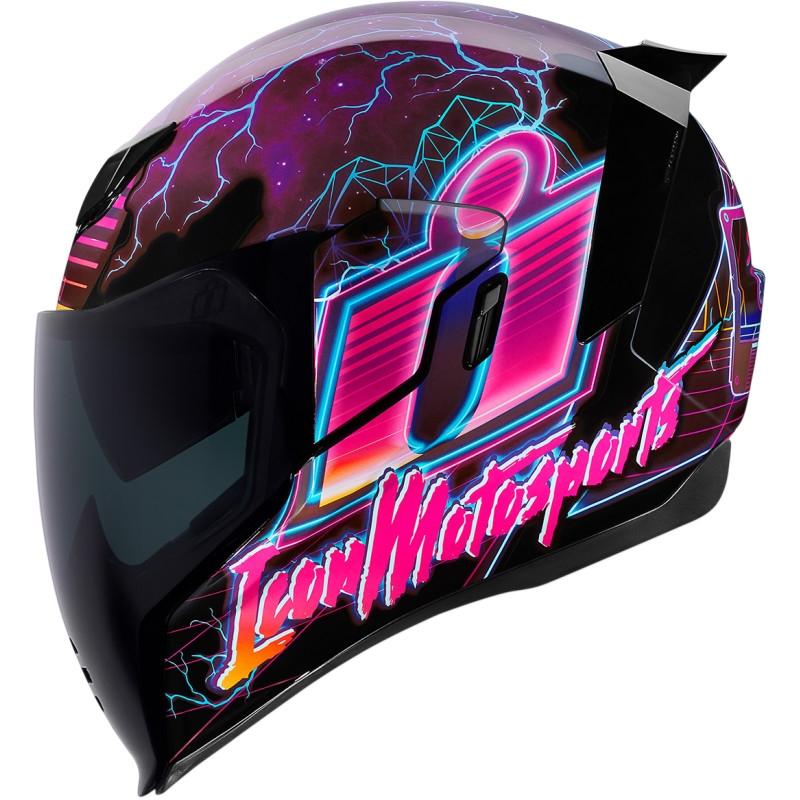 Casque intégral Icon Airflite Synthwave violet - Casque intégral sur La  Bécanerie