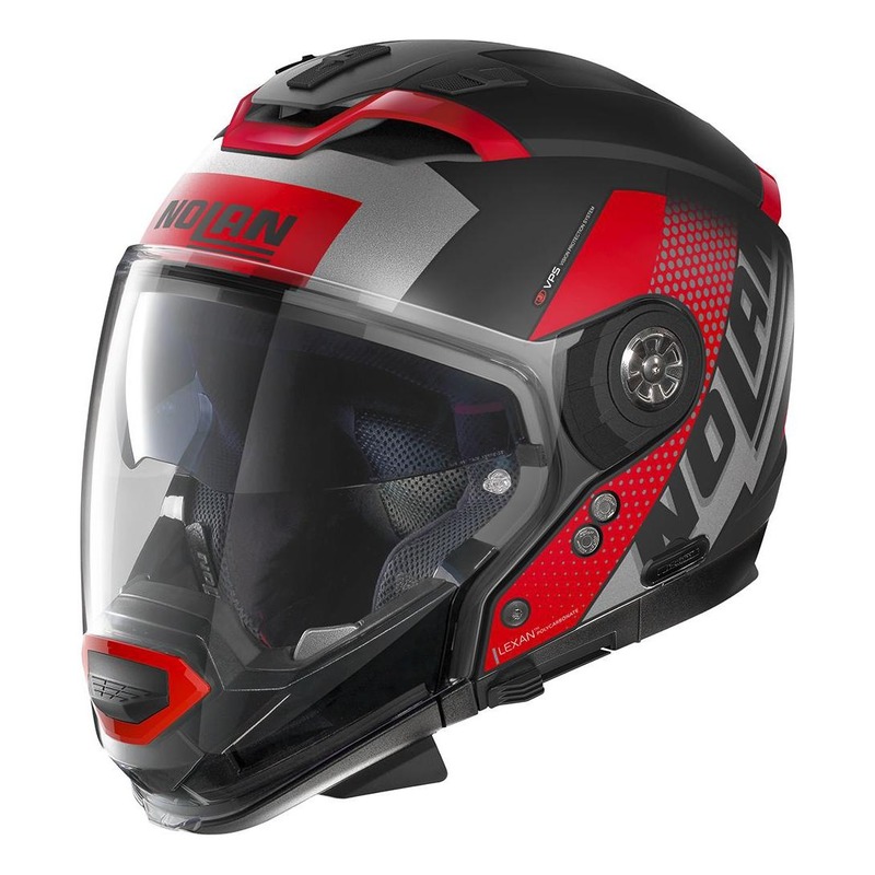 Casque transformable Nolan N70-2 GT Celeres N-Com Mat noir/rouge- 2XS