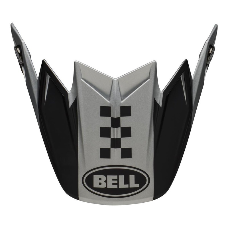 Casquette de casque cross Bell Moto-9 Flex Breakaway argent/noir mat