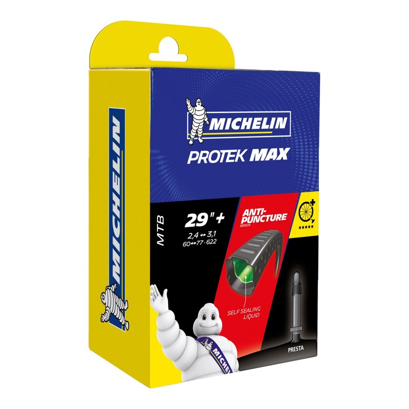 Chambre à air vélo Michelin Protek Max 29’’+ (2.35 à 3.00) Pres
