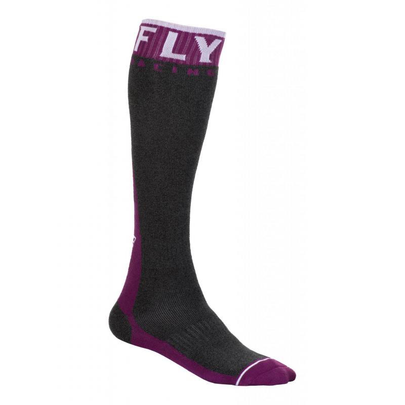 Chaussettes Fly Racing MX Pro Socks Thick bordeaux/gris foncé