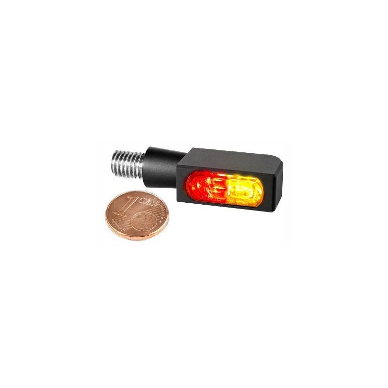 Clignotant LED Heinz Bikes Blokk-Line SMD Micro noir avec feu arrière et feu stop intégrés