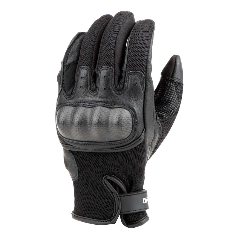 Gants cuir/textile Trendy GT435 noir