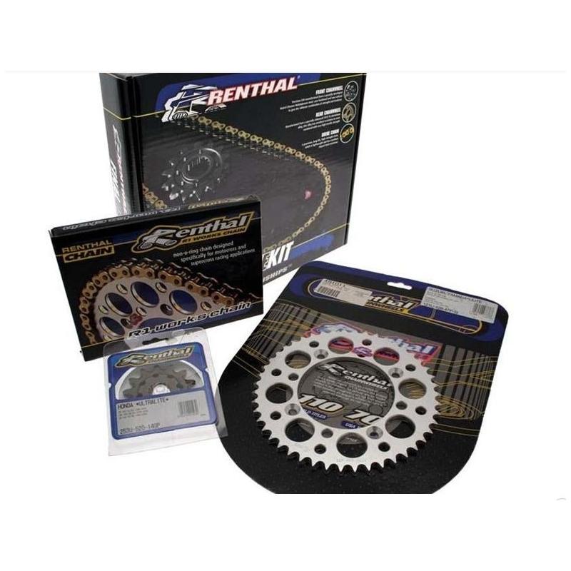 Kit chaîne Renthal renforcé 13X48 pas 520 HONDA CRF 450 de 2009 à 2