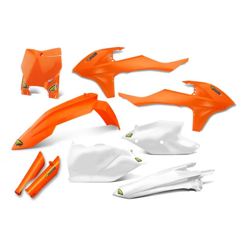 Kit plastiques Cycra KTM 125 SX 16-18 orange fluo/blanc