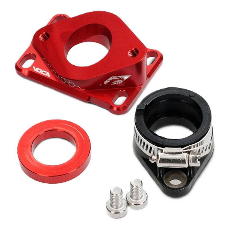 Pipe d'admission Voca Racing PWK rouge AM6 et Derbi