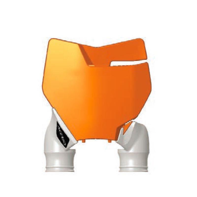 Plaque numéro frontale Acerbis Raptor KTM 250 SX 2017 orange/blanc