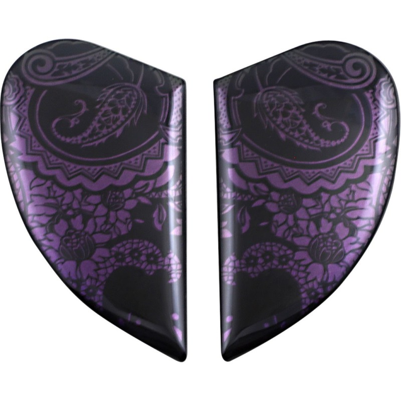 Plaques latérales Icon pour casque Airform Chantilly opale violet/ver