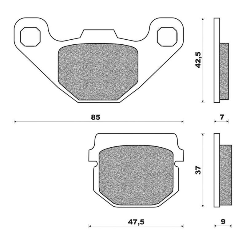 Plaquettes de frein Newfren FD0085BE pour Peugeot 50 Kisbee / Aprilia