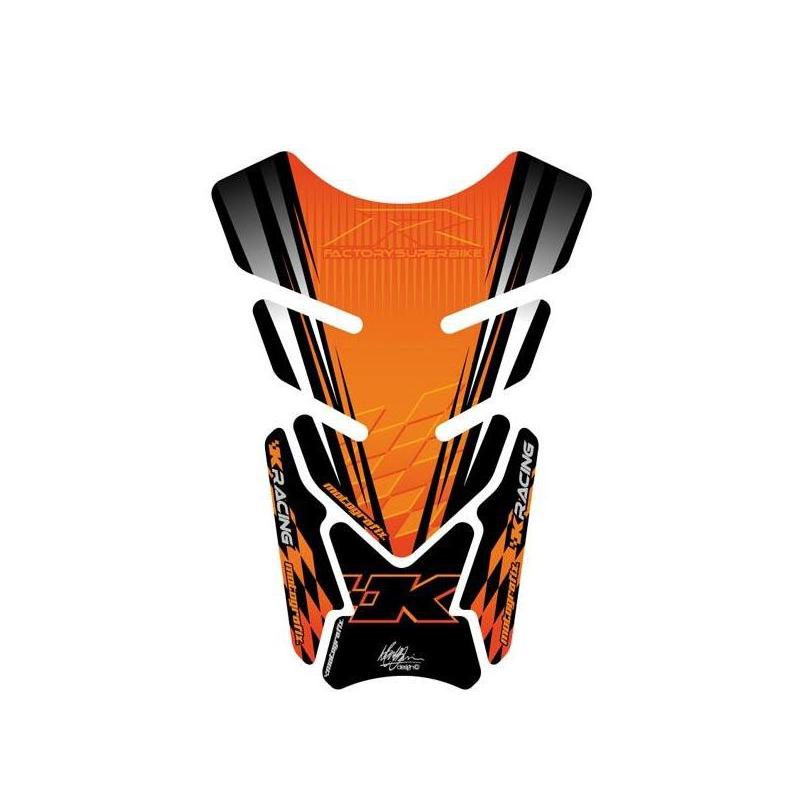 Protection de réservoir Motografix noir/orange Kawasaki 4 pièces