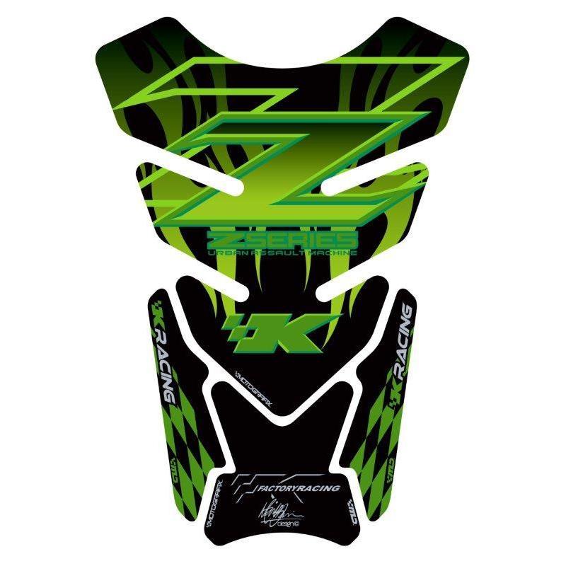 Protection de réservoir Motografix noir/vert Kawasaki Z 4 pièces