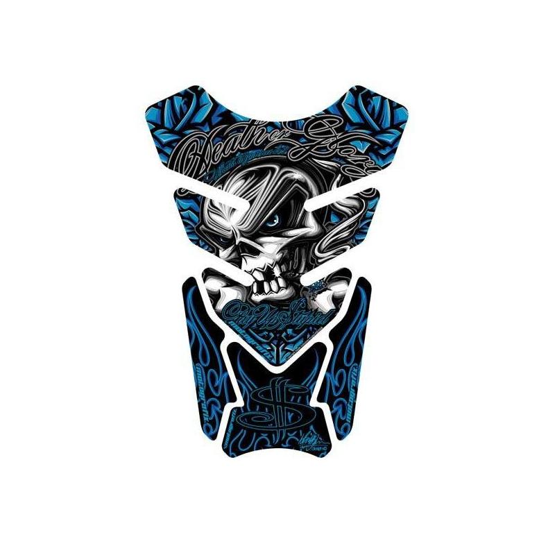 Protection de réservoir Motografix Street Style noir/bleu 4 pièces