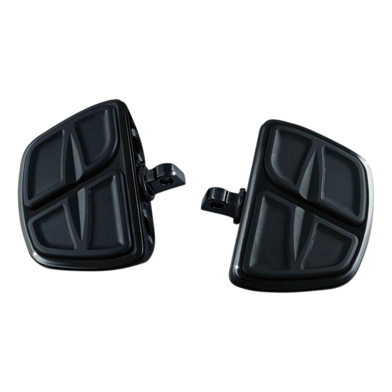 Repose pieds mini plateau mâle pilote/passager Kinetic Kuryakyn noir