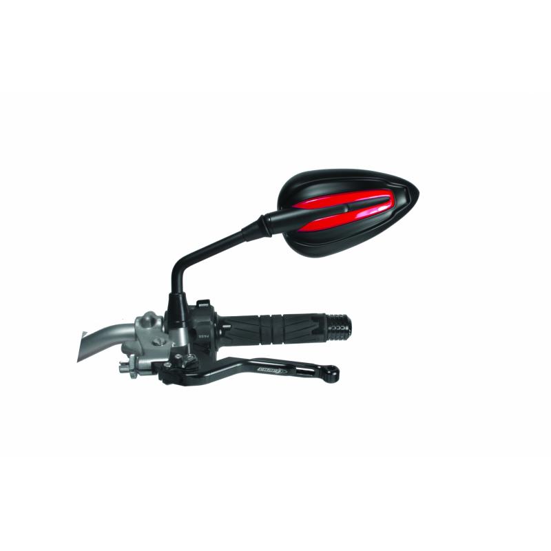 Rétroviseur réversible Chaft Bunny noir mat/rouge