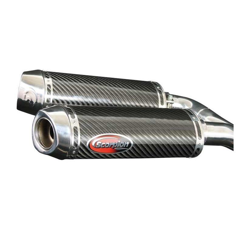 Silencieux Homologué Scorpion Factory Oval Carbone pour Yamaha FZ6N/S