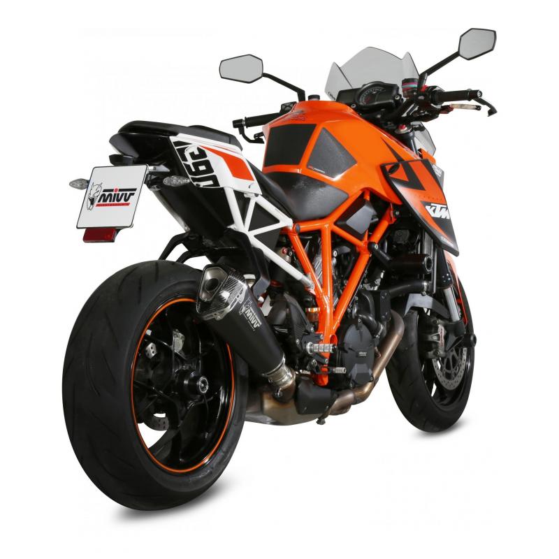 Silencieux Mivv Delta Race inox noir casquette carbone KTM 1290 Super