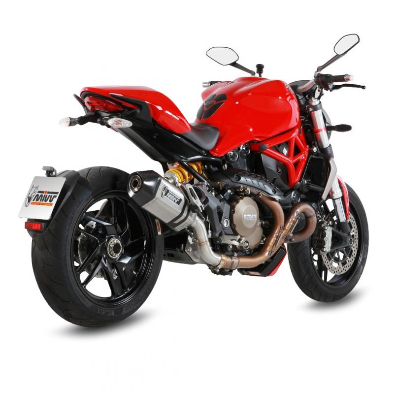 Silencieux MIVV Speed Edge inox / casquette carbone Ducati Monster 120