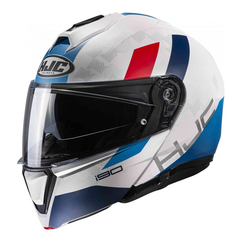 Casque modulable HJC i90 Syrex MC21SF blanc/bleu/rouge mat