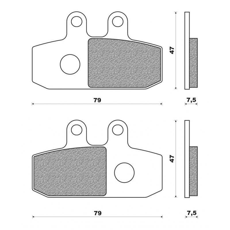 Plaquettes de frein avant Newfren FD0335BE pour Aprilia 500 Atlantic 0