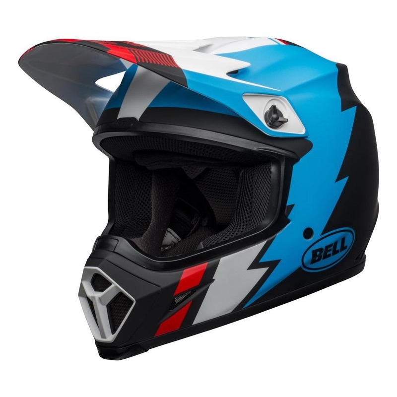 Casque cross Bell MX-9 Mips Strike Mat noir/bleu/blanc- S