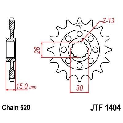 Pignon JT Sprockets Acier pas 520 15 dents - Pour BMW S 1000 RR 09-16