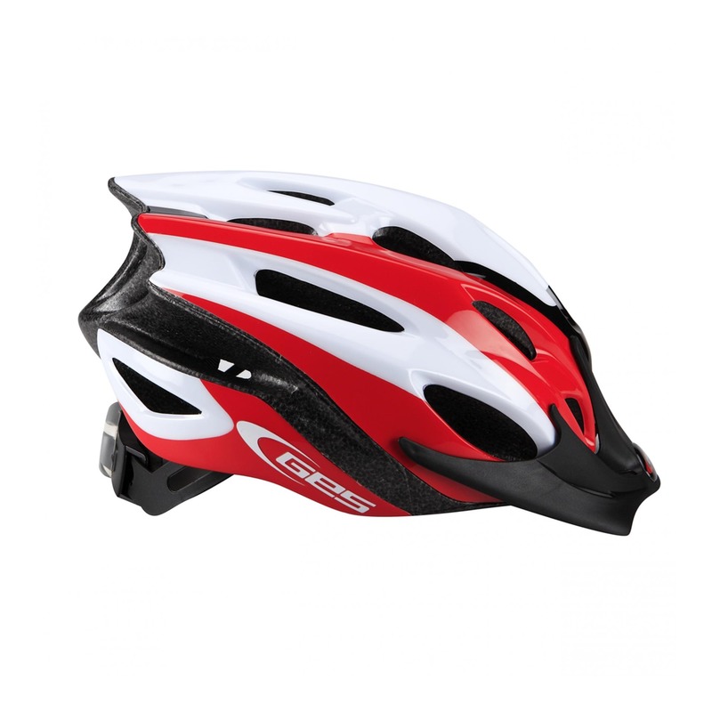Casque vélo enfant Junior GES Apache rouge/noir/blanc (taille 47-53)