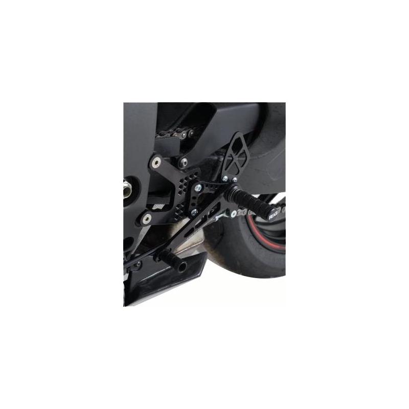 Commandes reculées R&G Racing noir selection inversée Kawasaki ZX-6R