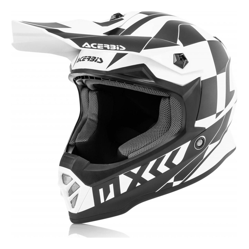 Casque cross enfant Acerbis Impact Steel Junior blanc/noir- M/52
