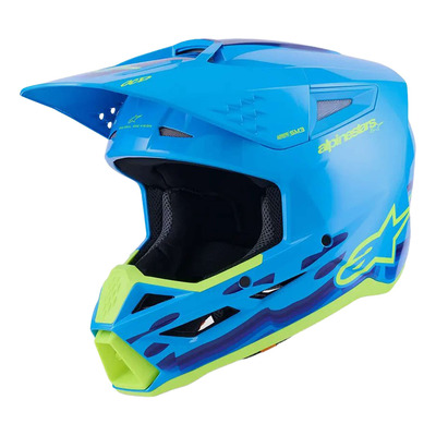 Casque cross Alpinestars SM3 Force cyan glossy