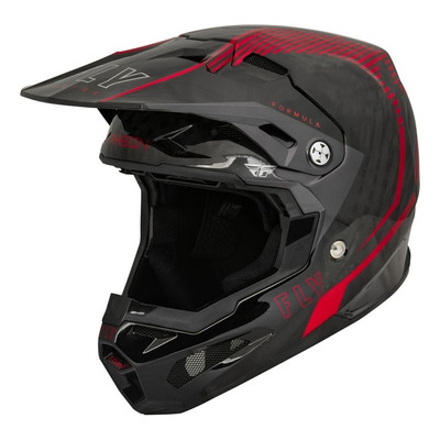 Casque cross Fly Racing Formula Carbone Tracer rouge/noir