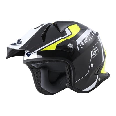 Casque trial Kenny Trial Air Graphic noir/jaune fluo brillant 2022