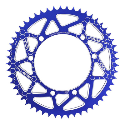 Couronne alu Voca Racing bleu 53 dents pas 428 Sherco 50 SM