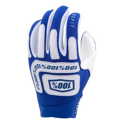 Gants cross 100% Itrack Bonita bleu/blanc