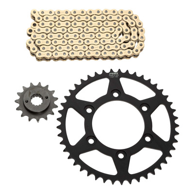 Kit chaîne EK/PBR 15x45-108m chaîne 520 SRX2 or couronne acier Ducati Monster 696 08-14