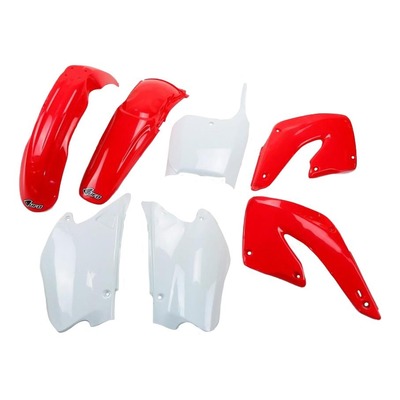Kit plastique UFO Honda CR 125/250R 00-01 rouge/blanc (couleur origine)