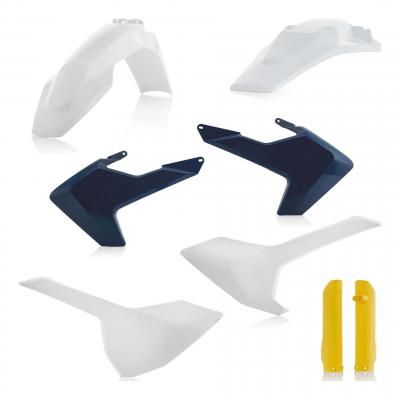 Kit plastiques Acerbis Husqvarna 250 FE 17-19 blanc/jaune/bleu (réplica 18)