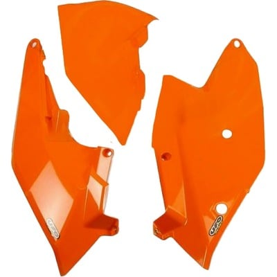 Plaques numéro latérales et boîte à air UFO KTM 125 SX 16-17 orange (orange KTM 98-12)