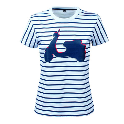Tee-shirt femme Vespa Graphic blanc/bleu