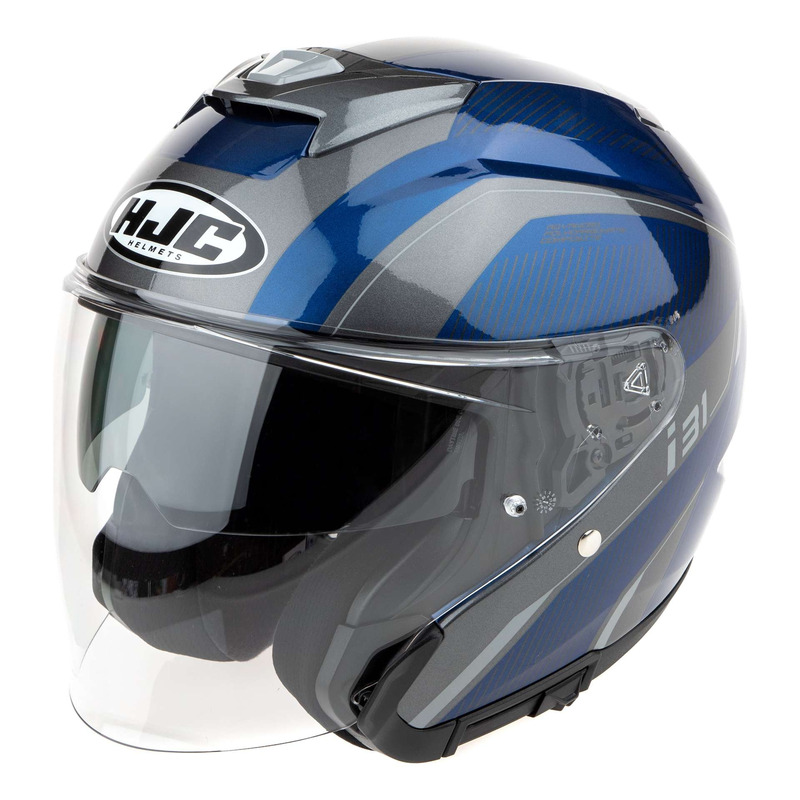 Casque jet HJC i31 Reno MC2 bleu/gris brillant